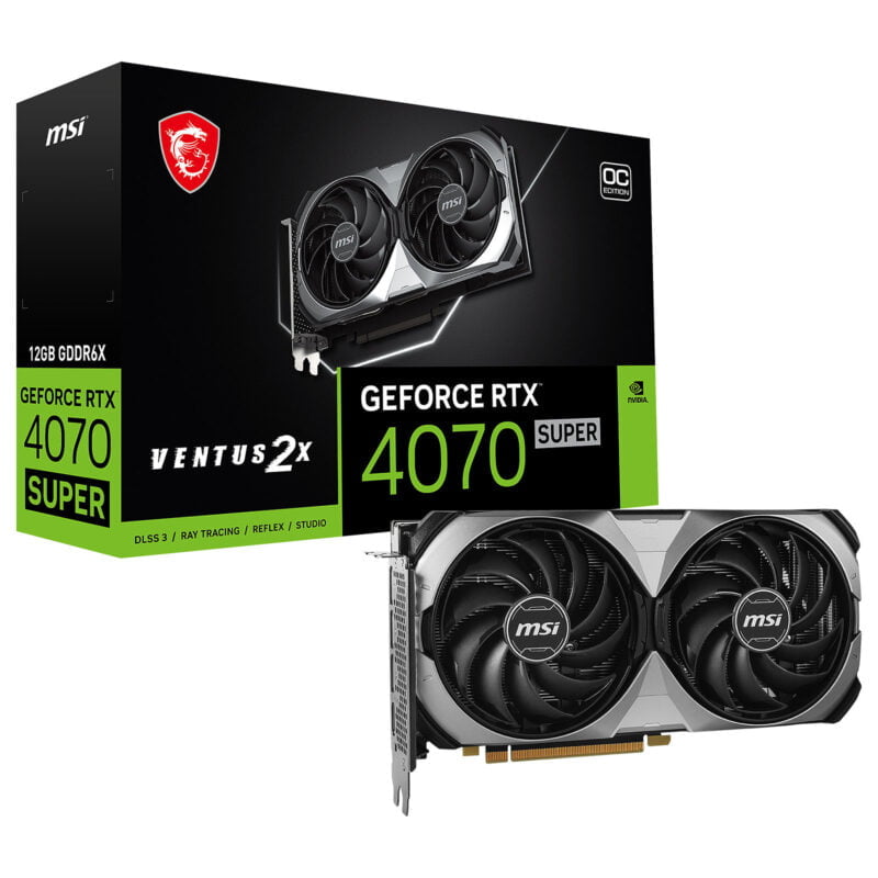 CARTE GRAPHIQUE MSI RTX 4070 SUPER VENTUS 2X OC 12GO _ campus informatique
