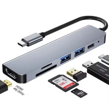 ADAPTATEUR TYPE C 6 in 1