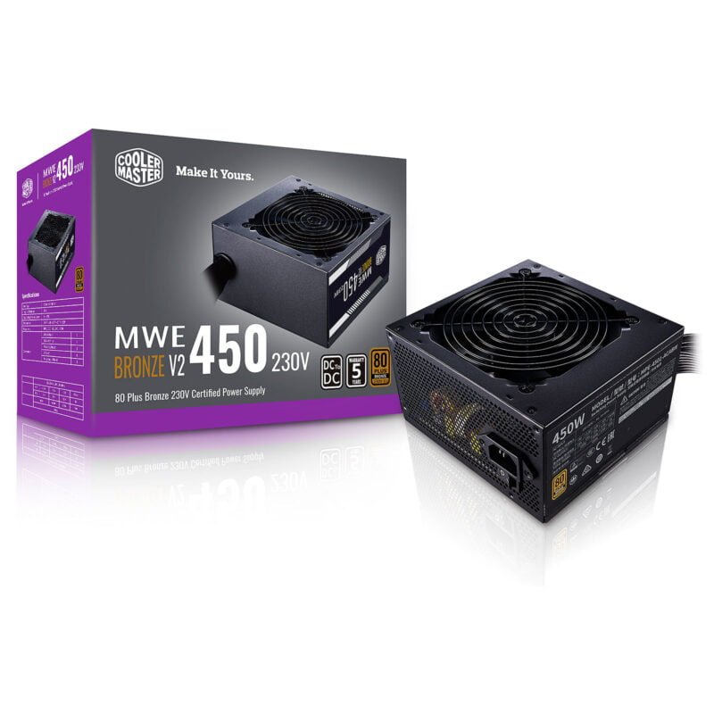 ALIMENTATION COOLER MASTER MWE 450W 80PLUS BRONZE V2 - Campus Informatique