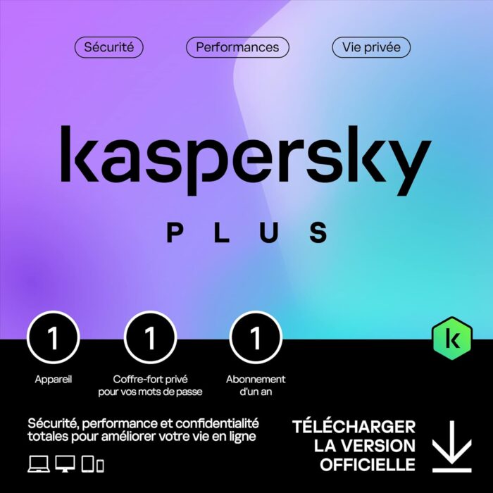 KASPERSKY PLUS 2023 VPN INTERNET SECURITY 1 APPAREIL - Campus Informatique