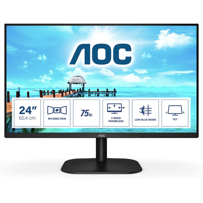 ECRAN AOC 24B2XH FULL HD 75HZ IPS 24" - Campus Informatique