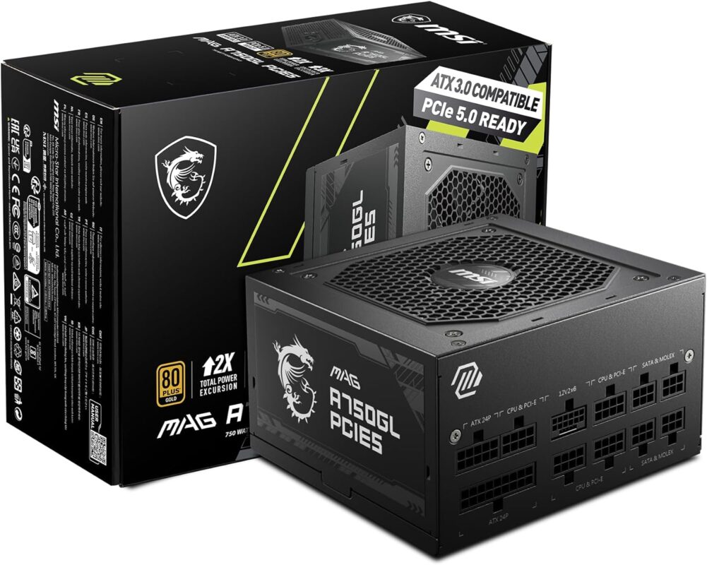 ALIMENTATION MSI MAG A750GL 750W 80PLUS GOLD - Campus Informatique