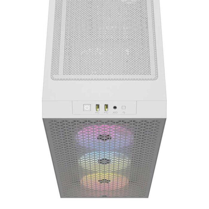 BOITIER CORSAIR 3000D RGB AIRFLOW WHITE - Campus Informatique