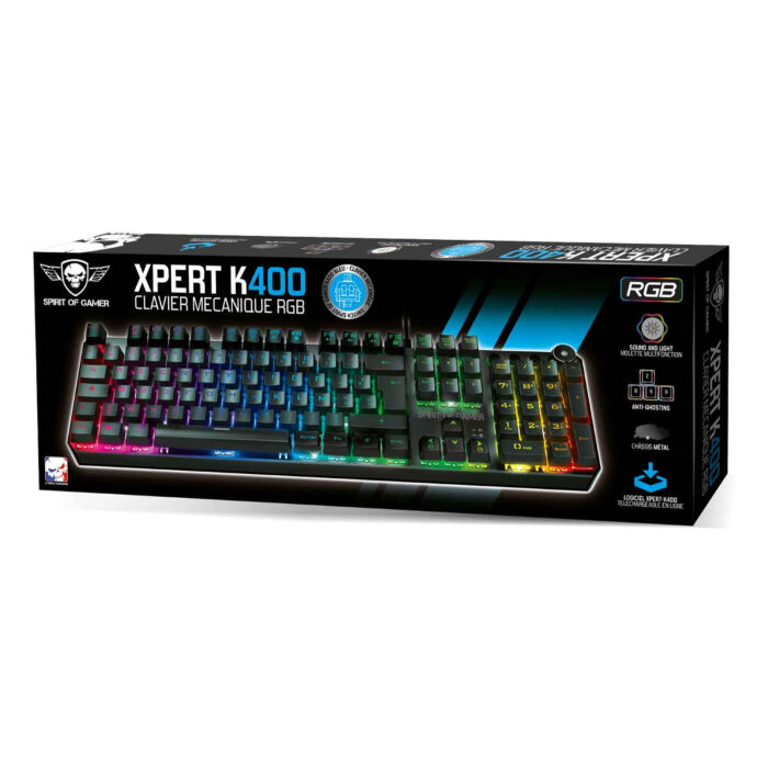 CLAVIER SPIRIT OF GAMER XPERT K400 MECANIQUE RGB - Campus Informatique