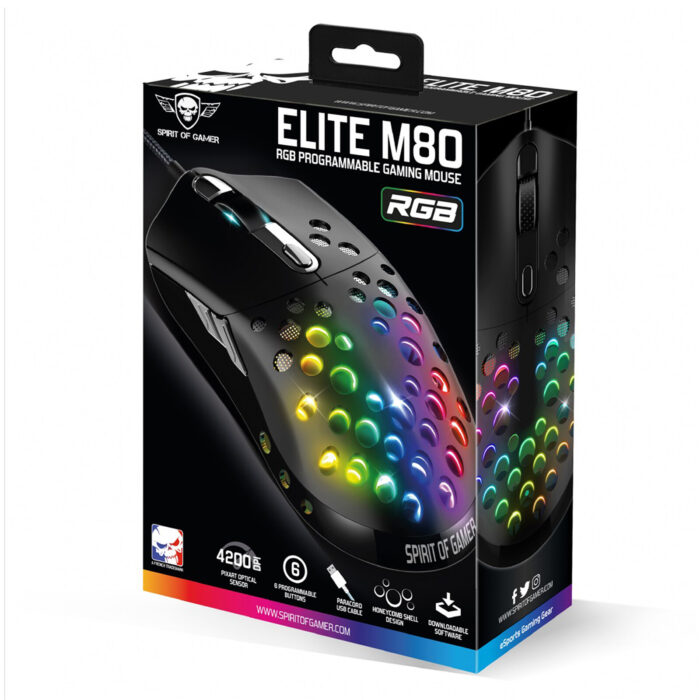 SOURIS SPIRIT OF GAMER ELITE M80 RGB - Campus Informatique