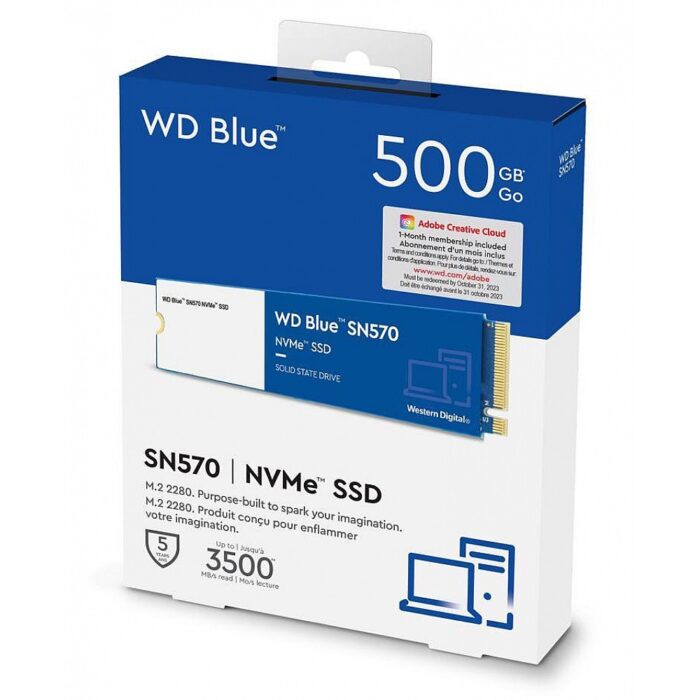 WESTERN DIGITAL SSD WD BLUE SN570 500GO - Campus Informatique