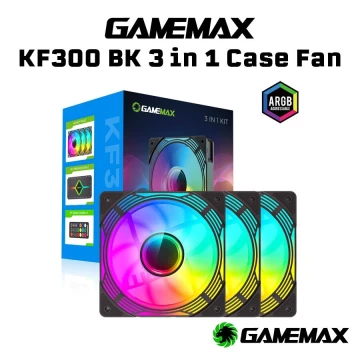 PACK 3 VENTILO GAMEMAX KF300R ARGB BLACK