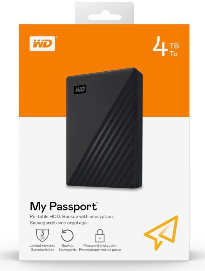 DISQUE DUR EXTERNE WD 4TO MY PASSPORT