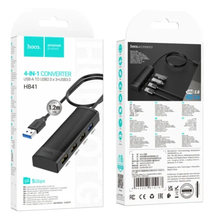 HUB USB HOCO HB41 USB-A TO USB2.0 X 3+USB3.0