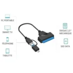 ADAPTATEUR LECTEUR DISQUE DUR 2.5" SATA TO USB C TO USB 3.0 – Image 2