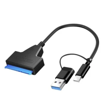 ADAPTATEUR LECTEUR DISQUE DUR 2.5" SATA TO USB C TO USB 3.0