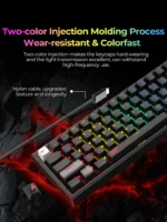 CLAVIER HAVIT GAMENOTE KB874L MECANIQUE 75% RED SWITCH RGB – Image 6