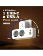 MULTIPRISE LDNIO SIYOTEAM SE2337 2PRISE - USB C - 2USB +LAMPE LED – Image 5