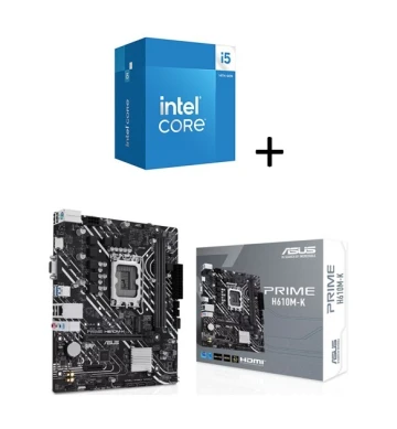 INTEL I5 14400F + CARTE MERE ASUS PRIME H610M K DDR5