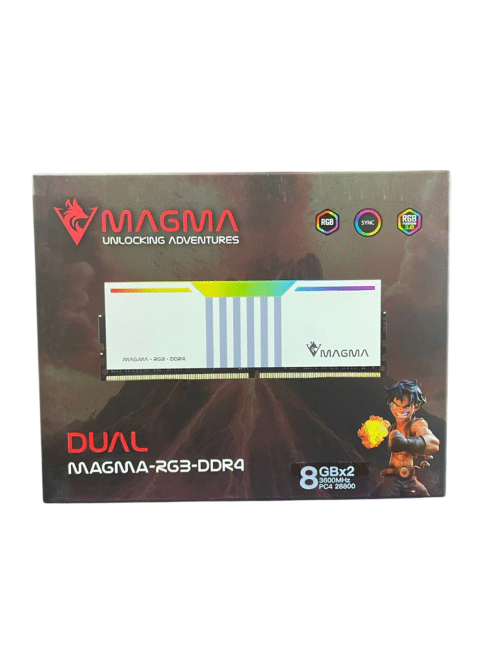 RAM MAGMA 16GO 2X8GO 3600MHZ DDR4 RGB BLACK