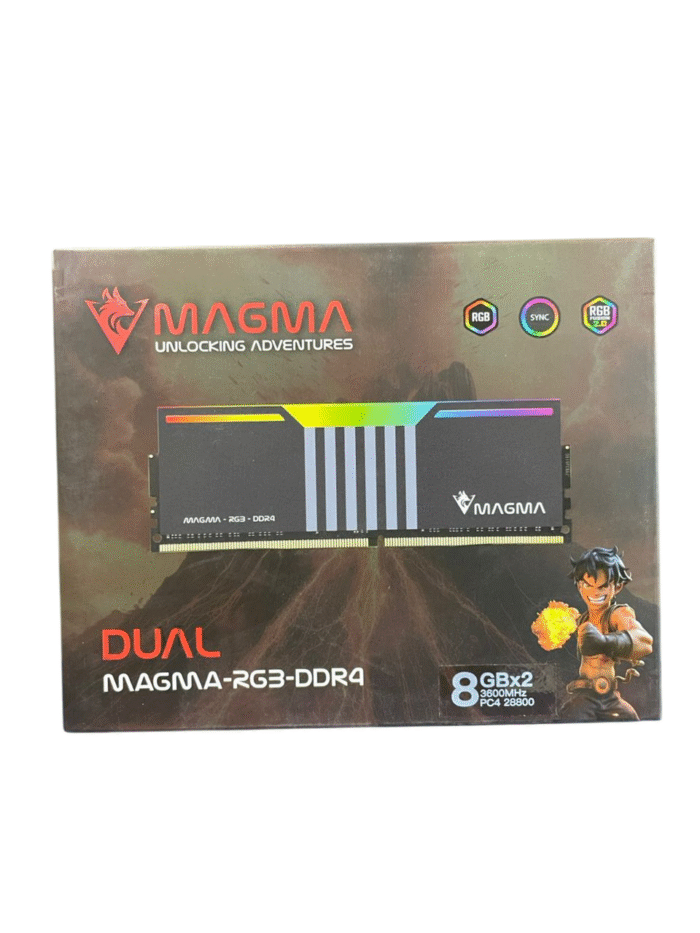 RAM MAGMA 16GO 2X8GO 3600MHZ DDR4 RGB BLACK