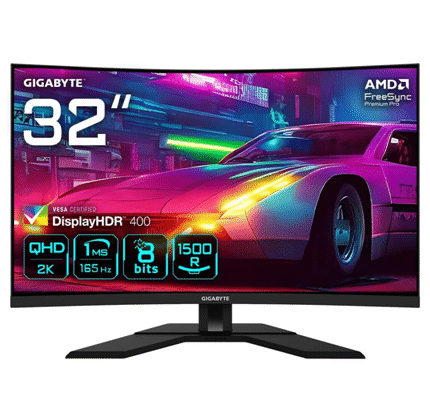 ECRAN GIGABYTE M32QC 1MS 165HZ 2K CURVED 32"
