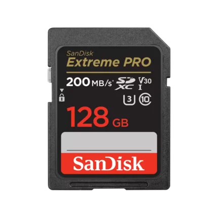 CARTE MEMOIRE SANDISK EXTREME PRO SDXC UHS-I 128GO U3 V30 4K 200MBS