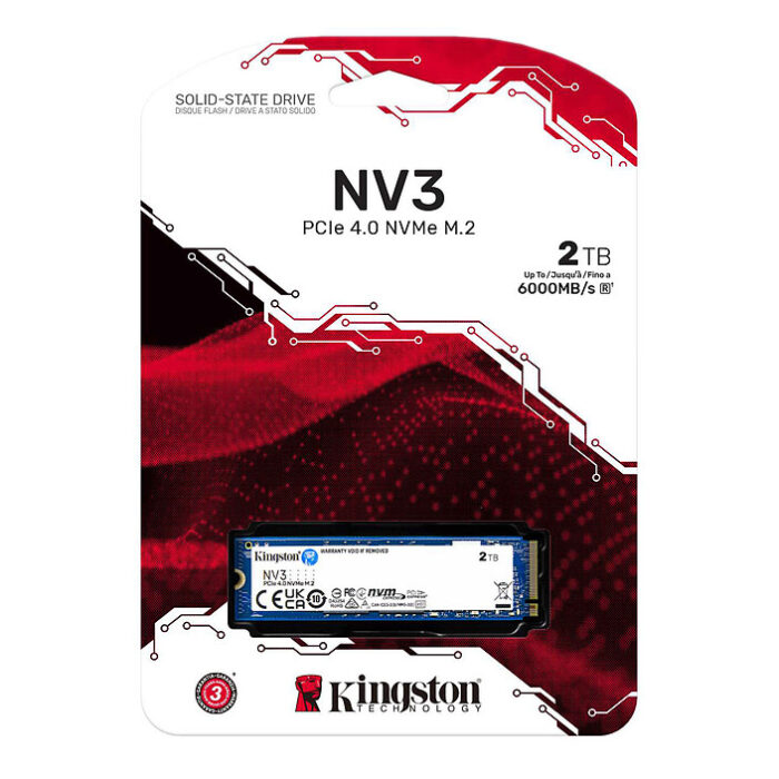 SSD M.2 NVME KINGSTON 2TO NV3 PCIE4.0 6000MB/s – Image 1