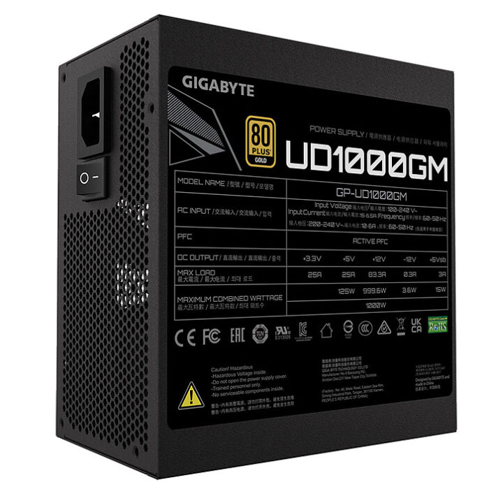 ALIMENTATION GIGABYTE 1000W 80PLUS GOLD MUDULAIRE UD1000GM – Image 4